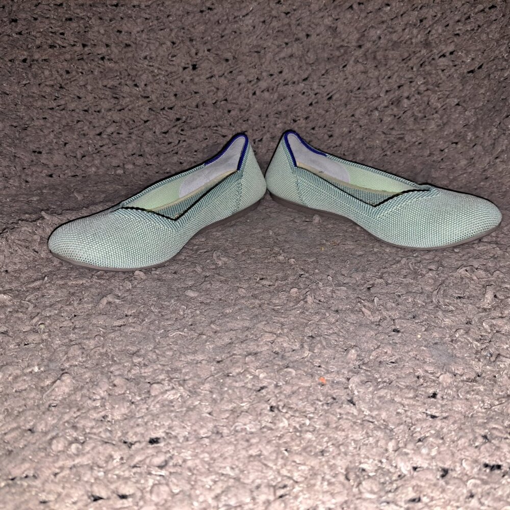ROTHY'S-Round Toe-Mint Green-Retired-Slip On Flats-Size 5.5-Near Mint - Picture 4 of 8